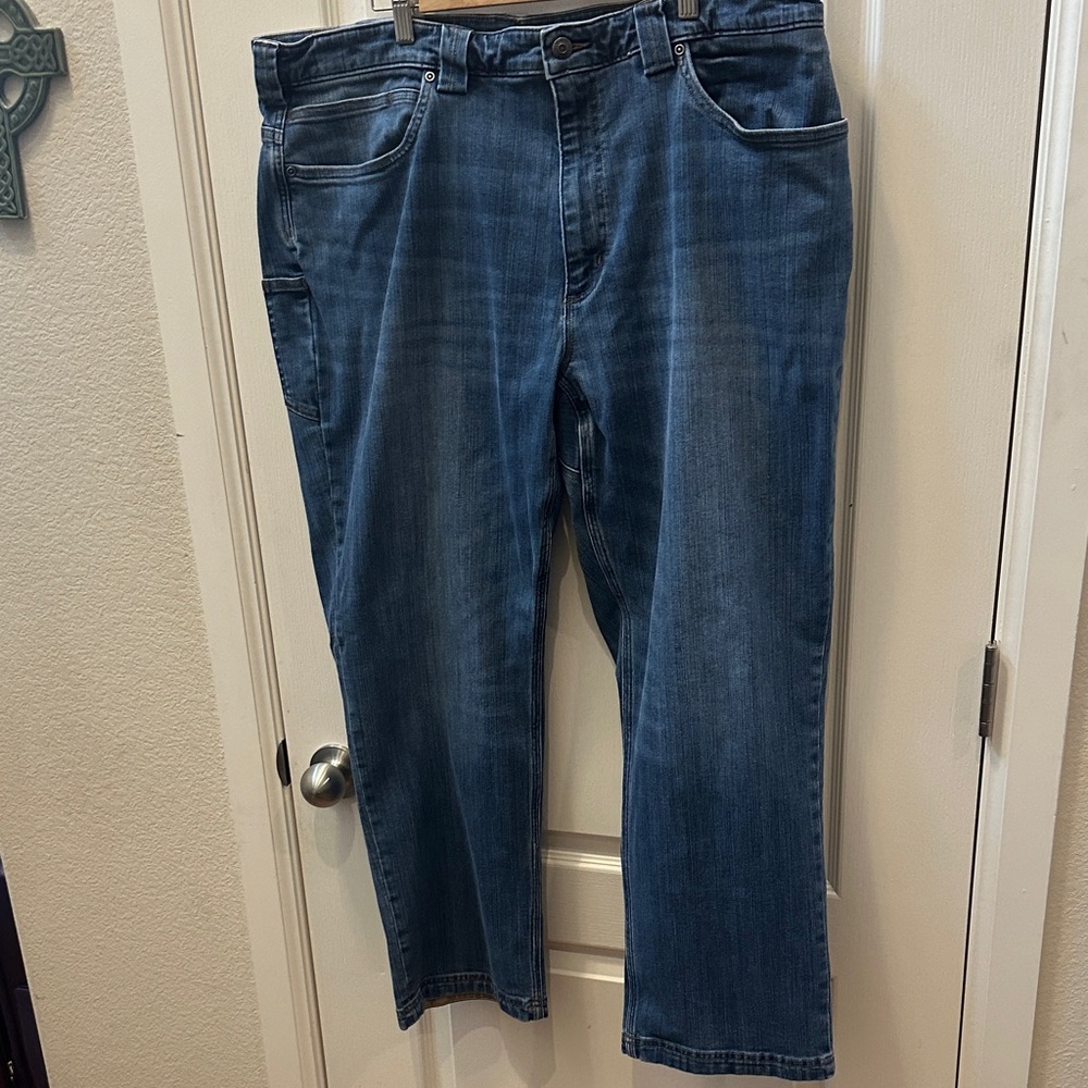 Duluth Trading Co Men’s Straight Jeans in Blue Indigo Wash 40x30